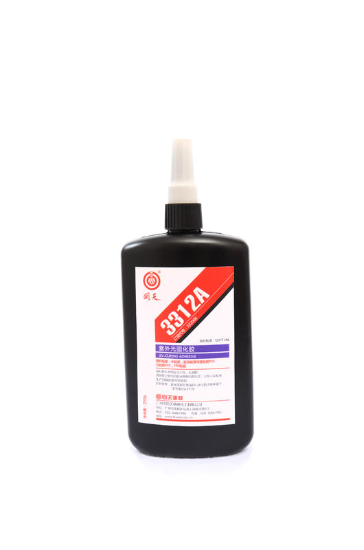 (HTU-3312) pegamento adhesivo de la curación adhesiva/ULTRAVIOLETA del curado ULTRAVIOLETA 3310 para el vidrio y el plástico